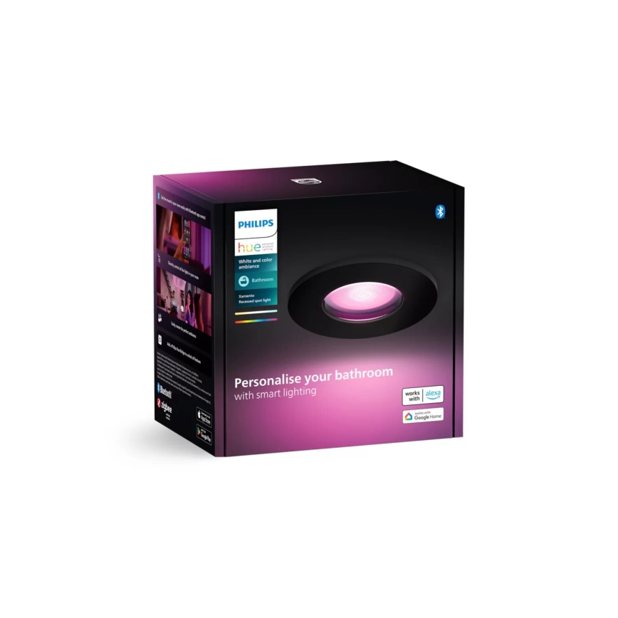 Philips - Foco de encastrar LED RGBW para casa de banho com regulação Hue XAMENTO 1xGU10/4,2W/230V 2000-6500K IP44