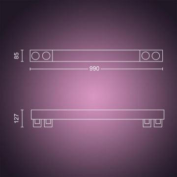 Philips - LED RGBW Foco com regulação Hue CENTRIS LED/40W/230V + 4xGU10/5,7W