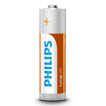 Philips R6L4B/10 - 4 pçs Pilha de cloreto de zinco AA LONGLIFE 1,5V 900mAh