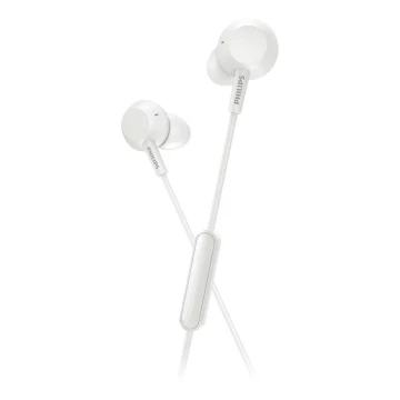 Philips TAE4105WT/00 - Auriculares Bluetooth com microfone JACK 3,5 mm branco
