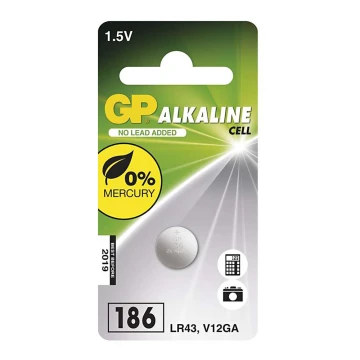 Pilha alcalina de botão LR43 GP ALKALINE 1,5V/70 mAh