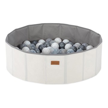 Piscina seca para crianças com bolas d. 80 cm branco/cinzento