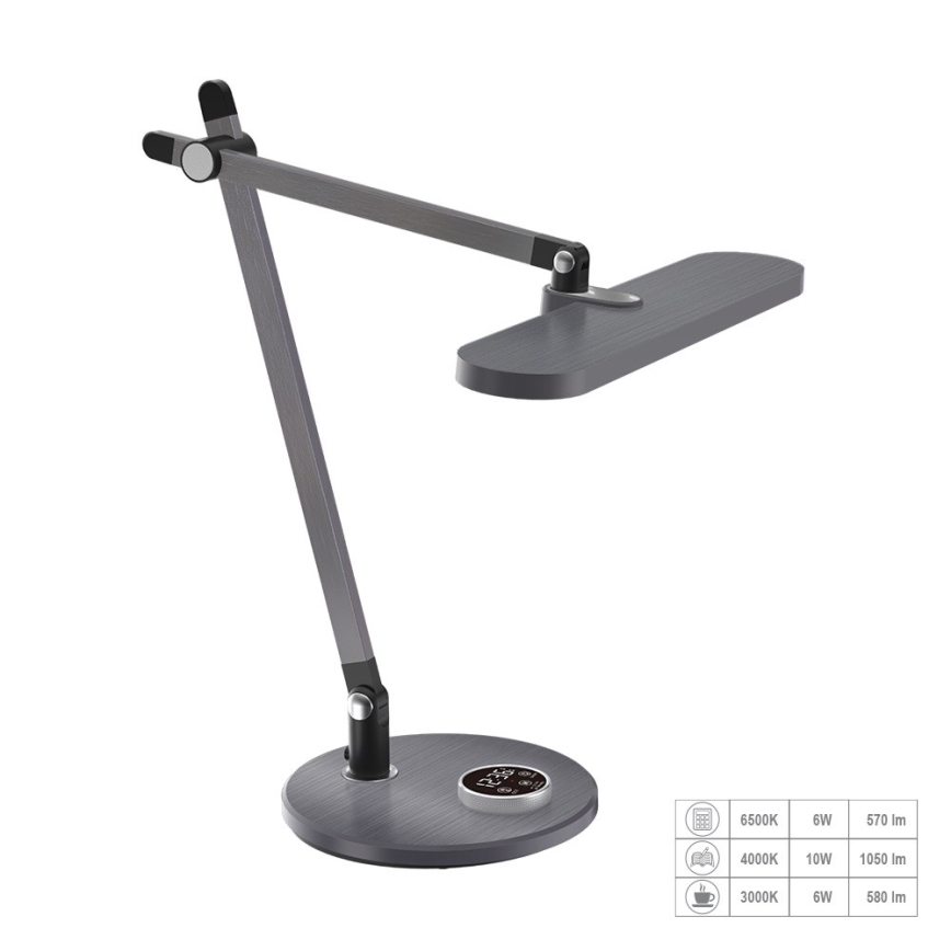 Prezent 31216 - LED Regulação táctil flexible candeeiro de mesa com uma ecrã ZIPP LED/12W/230V 3000-6500K