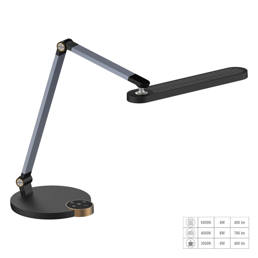 Prezent 31217 - LED Regulação táctil flexible candeeiro de mesa VIVID LED/10W/230V 3000-6500K