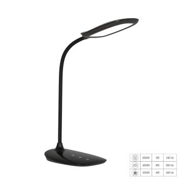 Prezent 31218 - LED Regulação táctil flexible candeeiro de mesa HEKA LED/10W/230V 3000-6500K