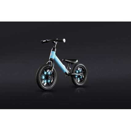 QPlay - Bicicleta de empurrar com LED iluminações sobre rodas SPARK azul
