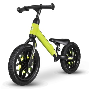 QPlay - Bicicleta de empurrar com LED iluminações sobre rodas SPARK verde