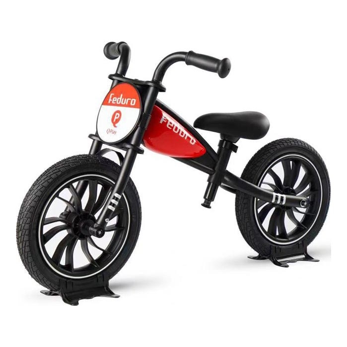 QPlay - Bicicleta de empurrar FEDURO preto/vermelho