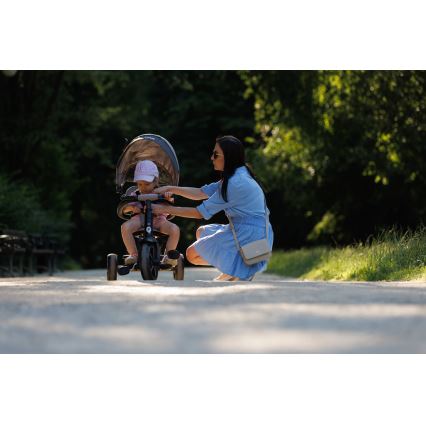 QPlay - Triciclo de criança 3em1 RITO STAR cinzento claro