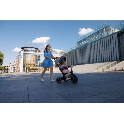 QPlay - Triciclo de criança 3em1 RITO STAR cinzento claro