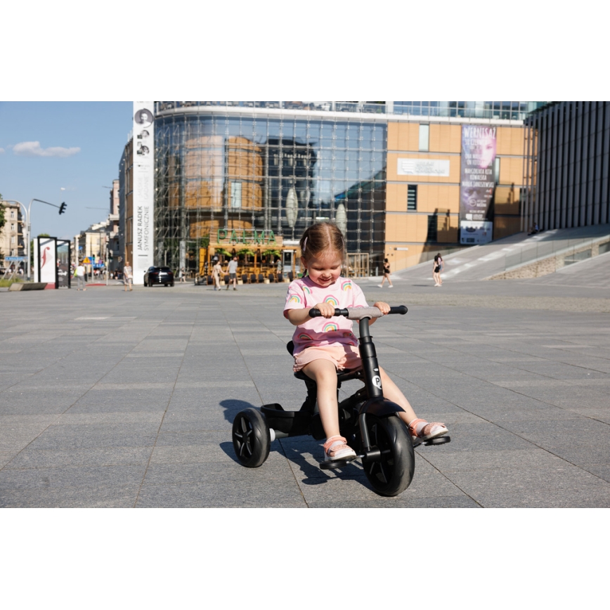 QPlay - Triciclo de criança 3em1 RITO STAR cinzento claro