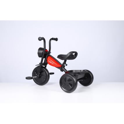 QPlay - Triciclo de criança TRIDURO preto/vermelho