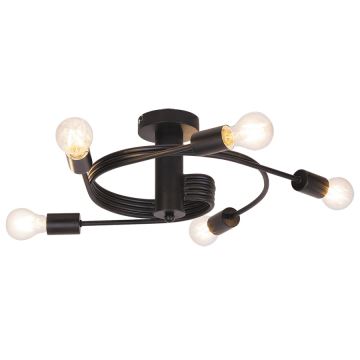 Rabalux - Candelabro integrado 5xE27/15W/230V preto antigo