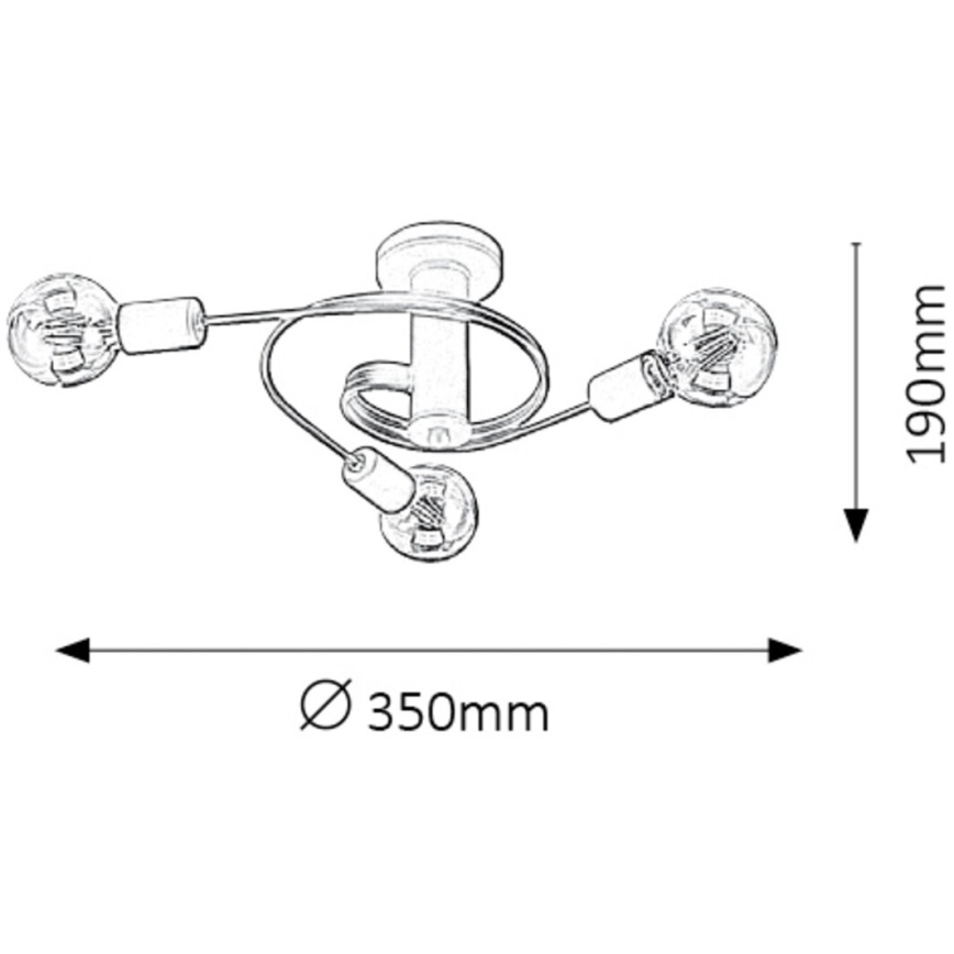 Rabalux - Candelabro integrado 5xE27/15W/230V preto antigo