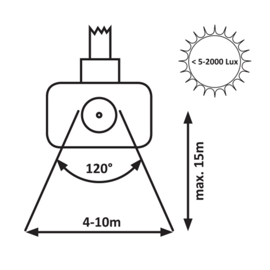 Rabalux - Holofote LED com sensor LED/10W/230V 4000K IP44 preto