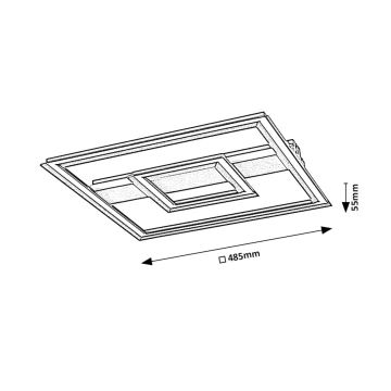 Rabalux - Iluminação de teto LED LED/48W/230V 3000K preto