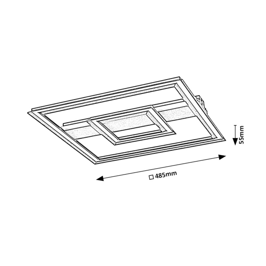 Rabalux - Iluminação de teto LED LED/48W/230V 3000K preto