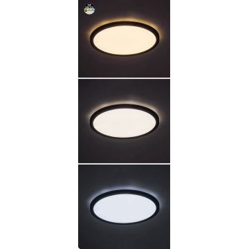 Rabalux - Iluminação de teto LED LED/36W/230V 3000/4000/6000K diâmetro 40 cm preto