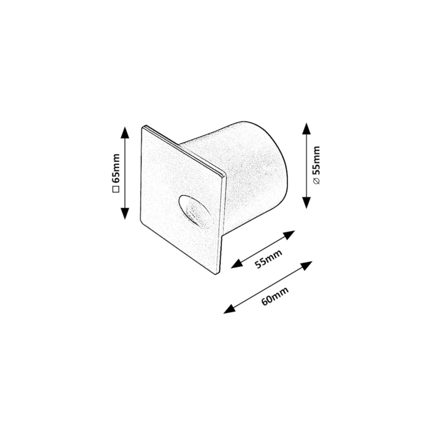 Rabalux - Iluminação para escadas exteriores LED LED/3W/230V IP54 3000K preto