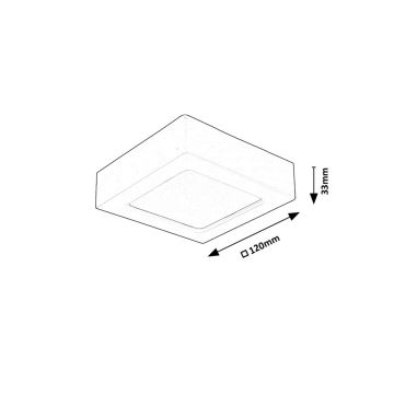 Rabalux - Iluminação de teto LED LED/7W/230V 4000K 12x12 cm branco