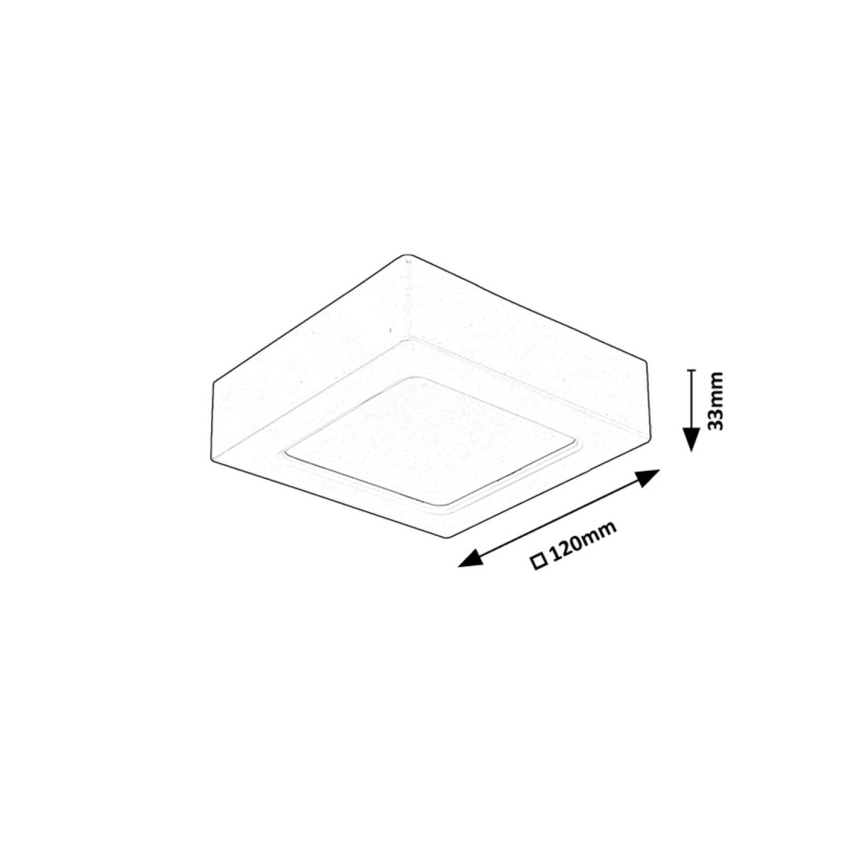 Rabalux - Iluminação de teto LED LED/7W/230V 4000K 12x12 cm branco