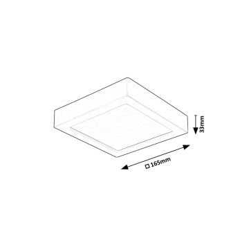 Rabalux - Iluminação de teto LED LED/15W/230V 3000K 16x16 cm branco