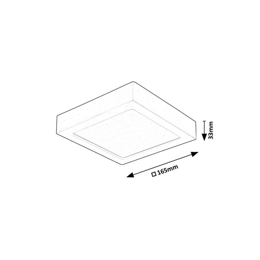 Rabalux - Iluminação de teto LED LED/15W/230V 3000K 16x16 cm branco