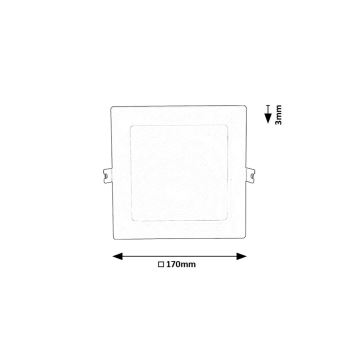 Rabalux - Foco de encastrar LED LED/12W/230V 3000K 17x17 cm branco