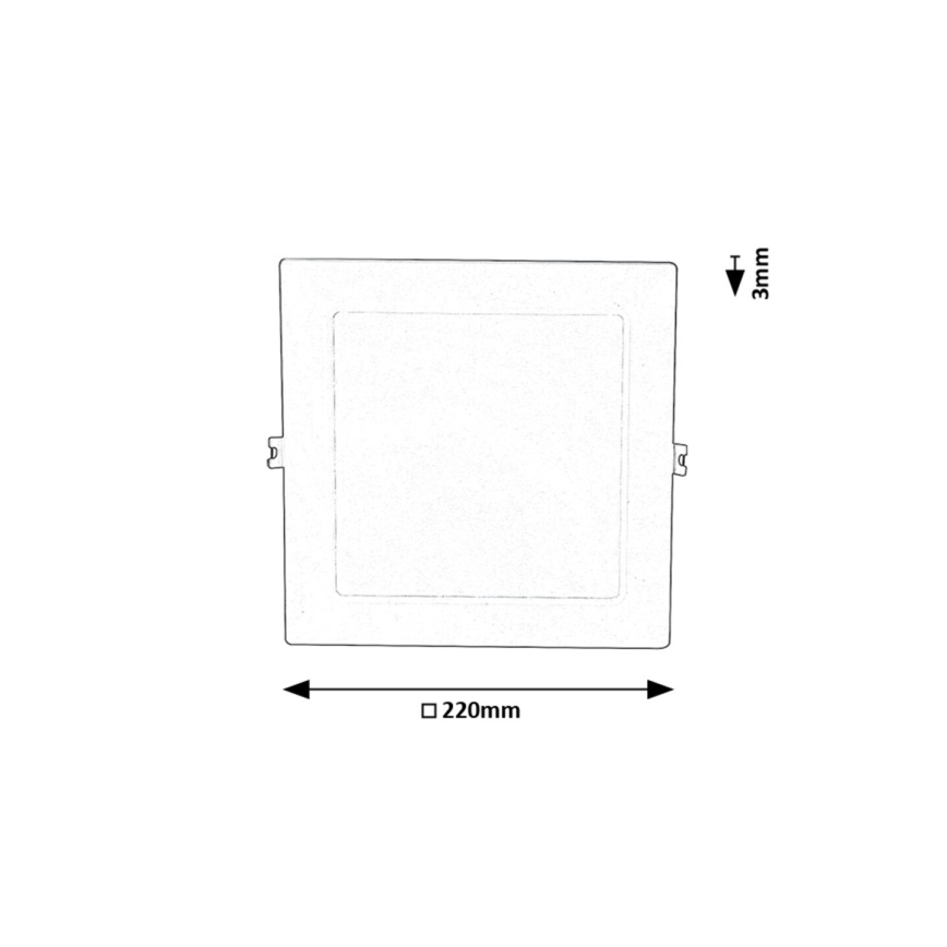 Rabalux - Foco de encastrar LED LED/18W/230V 22x22 cm branco