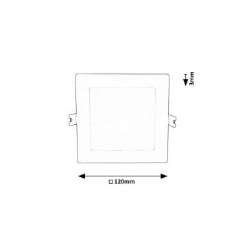 Rabalux - Foco de encastrar LED LED/6W/230V 12x12 cm branco