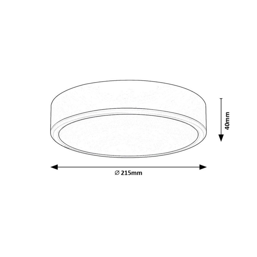 Rabalux - Iluminação de teto LED LED/22W/230V 3000/4000/6000K diâmetro 21 cm branco