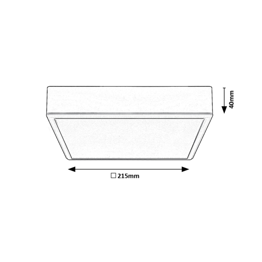 Rabalux - Iluminação de teto LED LED/22W/230V 3000/4000/6000K 21x21 cm branco