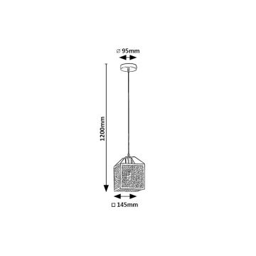 Rabalux - Candeeiro suspenso 1xE27/40W/230V preto