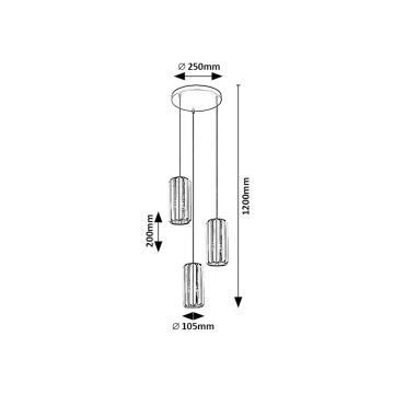 Rabalux - Candeeiro suspenso 3xE27/40W/230V