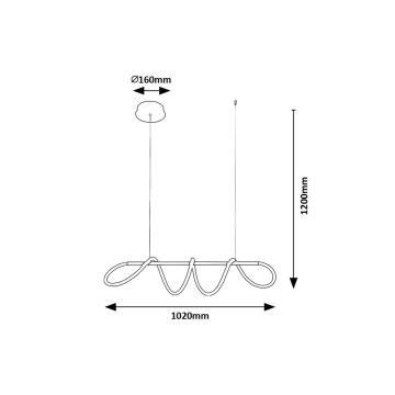 Rabalux - Candeeiro suspenso LED LED/40W/230V 4000K