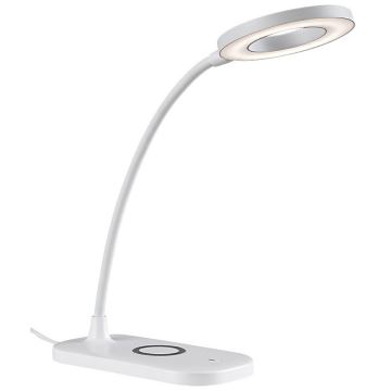 Rabalux - LED Candeeiro de mesa táctil com regulação e carregamento sem fios LED/5W/5V 2700-6000K branco