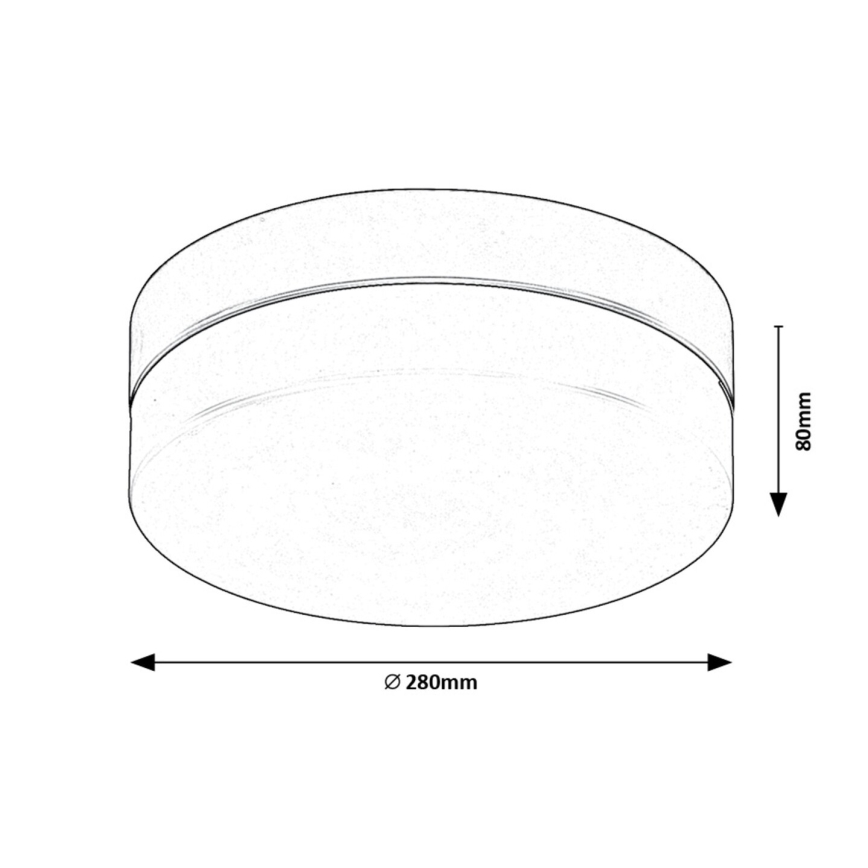 Rabalux - Iluminação de teto para casa de banho LED LED/18W/230V IP44 4000K diâmetro 28 cm preto