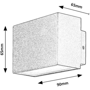 Rabalux - Iluminação de parede exterior LED LED/7W/230V IP54 preto