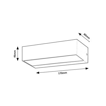 Rabalux - Iluminação de parede exterior LED LED/10W/230V IP65