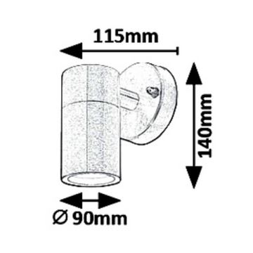 Rabalux 7938 - Luz de parede de exterior ZAGREB 1xGU10/12W/230V IP44