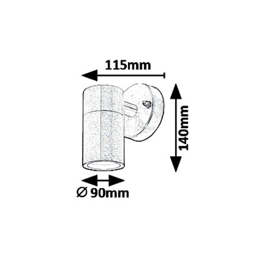 Rabalux 7938 - Luz de parede de exterior ZAGREB 1xGU10/12W/230V IP44