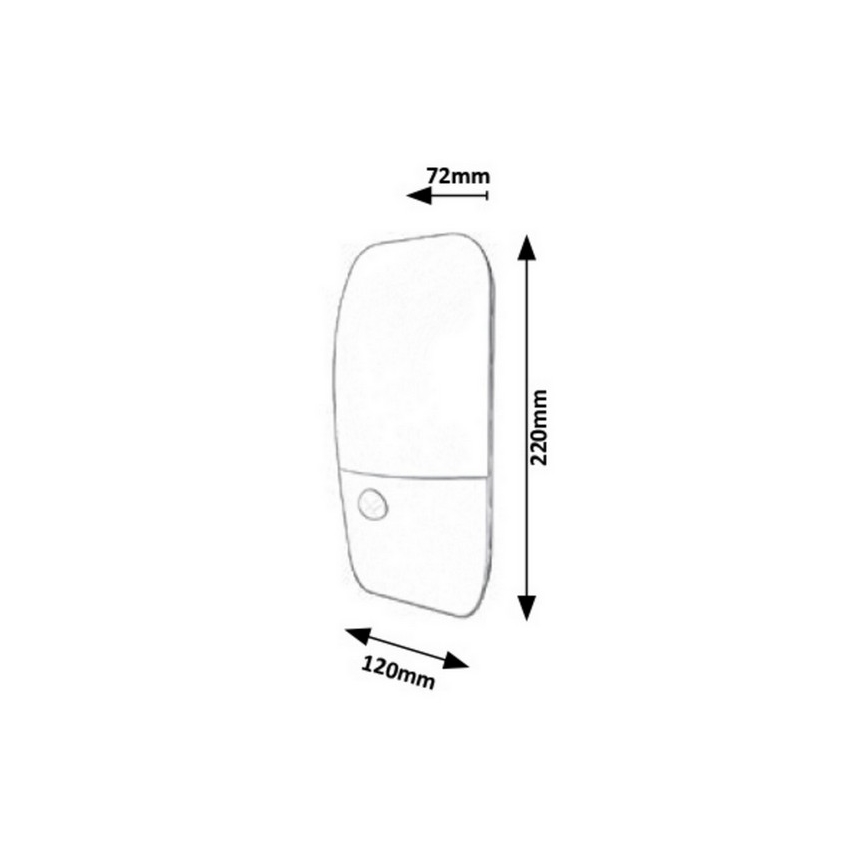 Rabalux - Luz de parede LED de exterior com sensor LED/11W/230V IP54 4000K