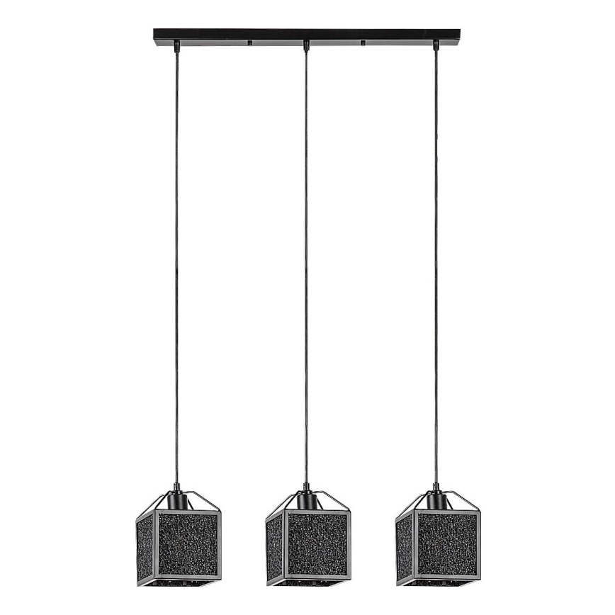 Rabalux - Candeeiro suspenso 3xE27/40W/230V preto