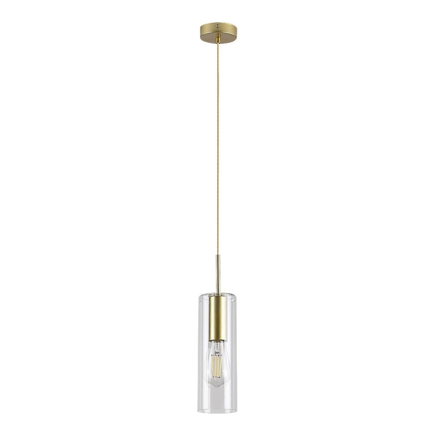 Rabalux - Candelabro suspenso 1xE27/40W/230V transparente/dourada