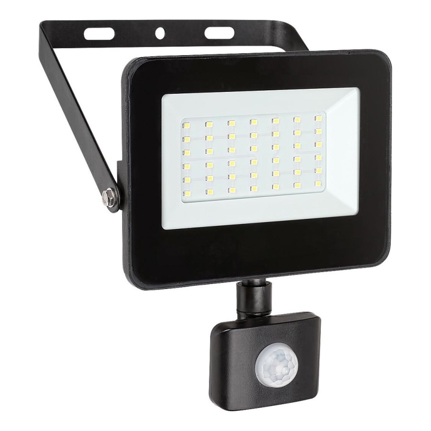 Rabalux - Holofote LED com sensor LED/30W/230V 4000K IP44 preto