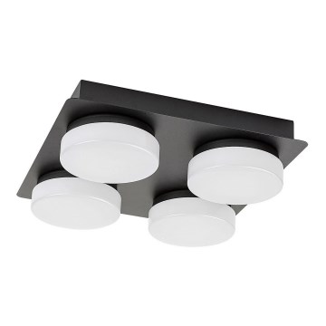 Rabalux - Iluminação de teto de casa de banho LED 4xLED/5,2W/230V IP44 preto