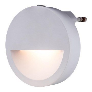 Rabalux - LED Luz noturna com sensor de anoitecer LED/0,5W/230V 3000K diâmetro 65 mm