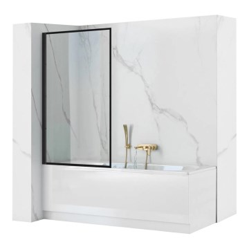 REA-K7390 - Resguardo para banheira LAGOS 140 x 80 cm preto/transparente