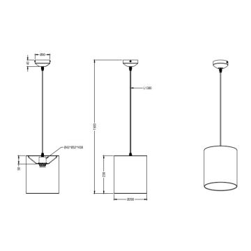 Reality - Candeeiro suspenso CITY 1xE27/60W/230V cromado brilhante