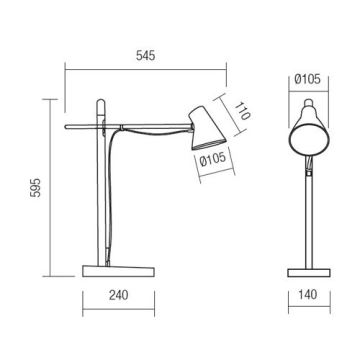 Redo 01-1119 - Candeeiro de mesa táctil LED com regulação LED/5W/230V USB